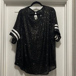 Sequined sports strip top! BRAND NEW TORRID! With TAGS & BUTTONS!